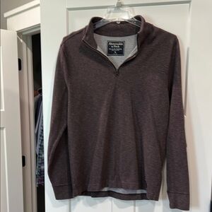 Abercrombie & Fitch Brown Quarter Zip Sweater Soft Cotton Blend